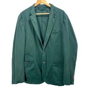 Vintage 90s Coveri Factory Cotton Blazer Jacket Green Sportswear Men's Size 46R